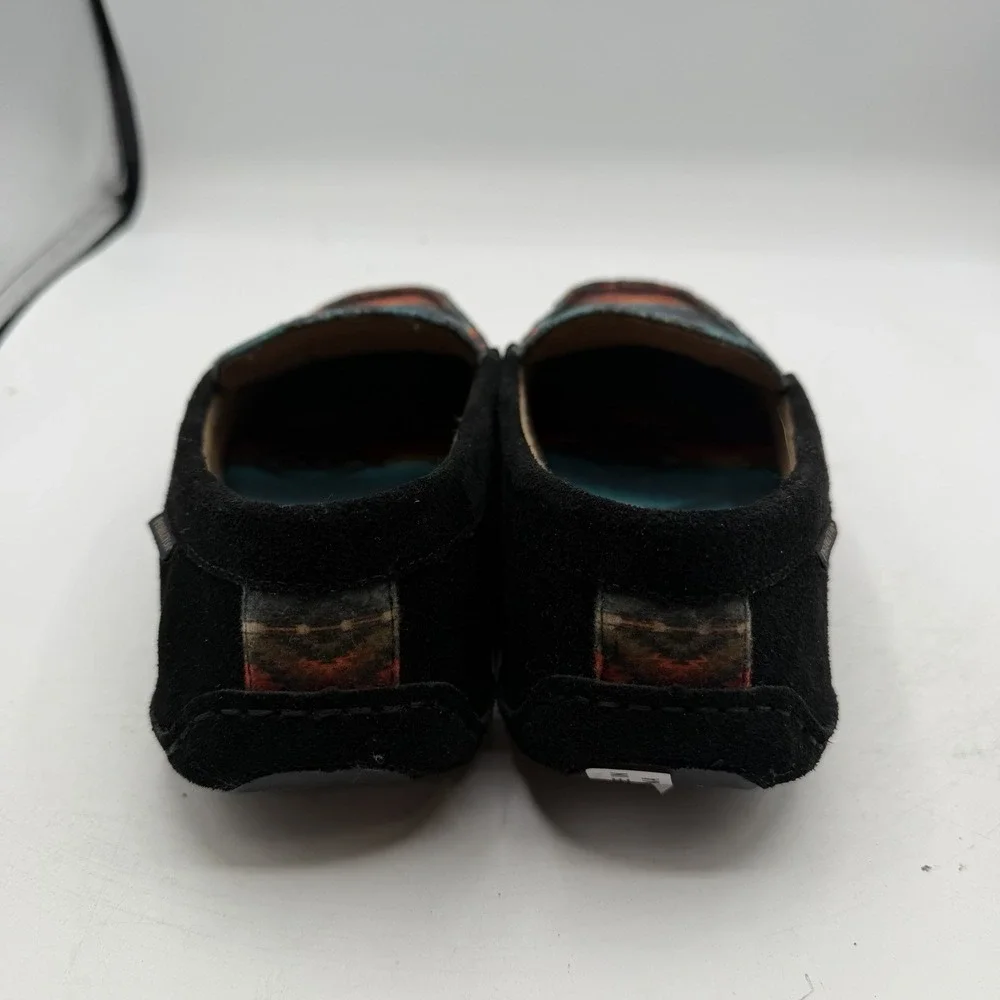 Pendleton Santillo Sunset Slippers Mens‎ 8 Black Aztec Slip On Comfort Moccasins